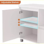 Meuble TV avec rangement, meuble TV nervuré pour téléviseur 60/65/70 pouces, meuble TV console multimédia moderne avec tiroir pour salon, chambre, blanc