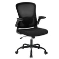 Premium Ergonomic High-Grey Mesh Office Chair - Adjustable Height, Flip-Up Armrests & Lumbar Support - Comfy Swivel Seat for Home, Gaming & Work