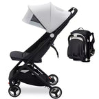 Compact Triple Folding Stroller for Kids, Lightweight Portable Baby Stroller with Canopy for Travel and Daily Use