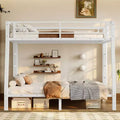 Metal Full XL over Queen Bunk Bed for Teens and AdultsSpace-Saving/Noise Reduced/No Box Spring Needed