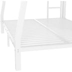 Lit superposé en métal Full XL au-dessus d'un lit Queen pour adolescents et adultesÉconomie d'espace/Bruit réduit/Sommier tapissier non requis