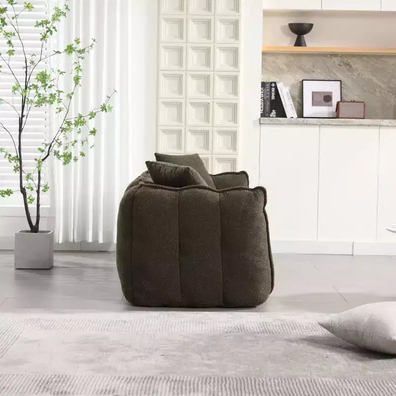 Pouf TUYOHW pour 2 personnes, canapé de sol en mousse haute résilience pour un confort spacieux, siège confortable pour le salon et les espaces partagés