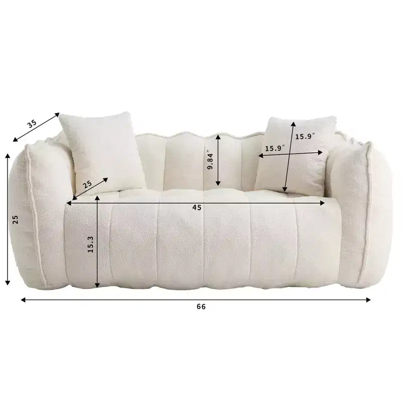 Pouf TUYOHW pour 2 personnes, canapé de sol en mousse haute résilience pour un confort spacieux, siège confortable pour le salon et les espaces partagés