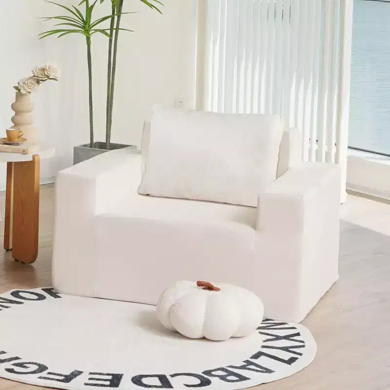 TUYOHW Large Bean Bag Sofa, High-Density Foam Floor Chair with Included Pillow, Modern Lazy Sofa Chair for Adults in Living Room