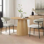 Chaises de salle à manger rembourrées (lot de 2), chaises d'appoint de cuisine modernes à dossier ouvert, assise en tissu doux et pieds en métal noir - Panipeachy