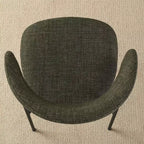 Chaises de salle à manger rembourrées (lot de 2), chaises d'appoint de cuisine modernes à dossier ouvert, assise en tissu doux et pieds en métal noir - Panipeachy
