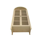 Garde-manger haut à arche pour cuisine, Meuble de rangement de cuisine en bois style ferme moderne, Vitrine arquée avec étagères réglables pour cuisine Naturel