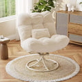 Oversize 360 Swivel Rocking Papasan Chair with Plush 6.3 Cushion, Comfy Oversized Lounge Chair for Indoor/Outdoor,Rattan Style Rocking Swivel Chair