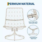 Fauteuil Papasan 360° pivotant et à bascule surdimensionné avec coussin moelleux de 16 cm, fauteuil de salon surdimensionné confortable pour intérieur/extérieur, fauteuil pivotant et à bascule style rotin