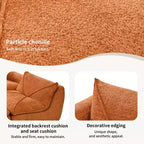 GDFStudio Milo Canapé modulaire moderne 116 en chenille entièrement compressée avec mousse haute densité et ottomane