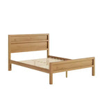 Lit panneau moderne GDFStudio Eiko avec tête de lit en bois