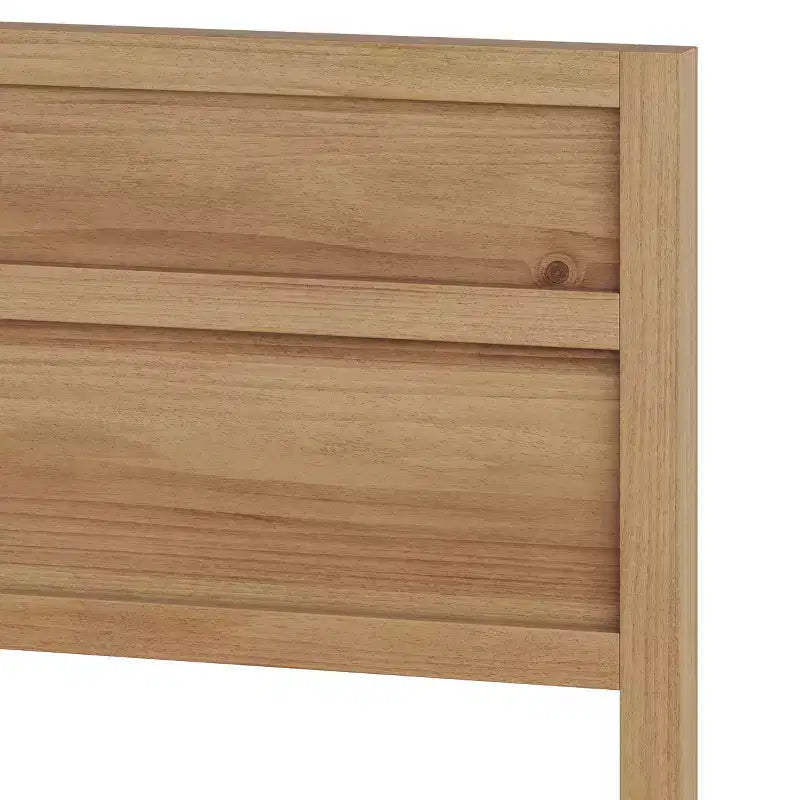 Lit panneau moderne GDFStudio Eiko avec tête de lit en bois