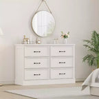 Table de chevet avec tiroirs moderne, meuble de rangement idéal pour l'organisation de la chambre à coucher, mobilier peu encombrant, construction en bois durable