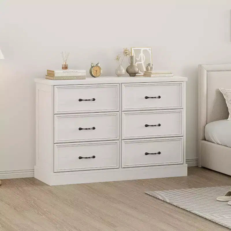 Table de chevet avec tiroirs moderne, meuble de rangement idéal pour l'organisation de la chambre à coucher, mobilier peu encombrant, construction en bois durable