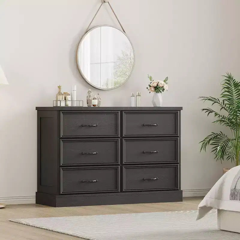 Table de chevet avec tiroirs moderne, meuble de rangement idéal pour l'organisation de la chambre à coucher, mobilier peu encombrant, construction en bois durable