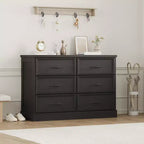 COZONY Commode de chevet à 6 tiroirs, meuble de rangement en bois avec tiroirs spacieux, organisateur de table d'appoint de chambre à coucher peu encombrant