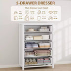 COZONY Commode de chambre 37/45 Tall avec 4/5 tiroirs, armoire de rangement pour vêtements pour placard, couloir