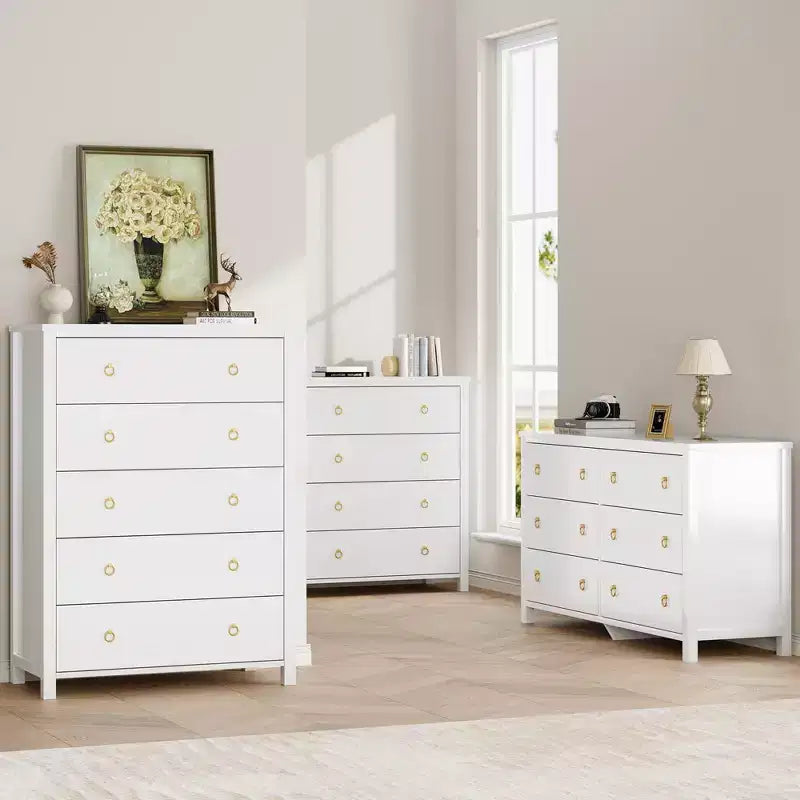 COZONY Commode de chambre 37/45 Tall avec 4/5 tiroirs, armoire de rangement pour vêtements pour placard, couloir
