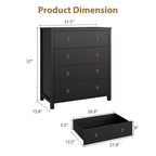 COZONY Commode de chambre 37/45 Tall avec 4/5 tiroirs, armoire de rangement pour vêtements pour placard, couloir