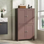 Meuble de rangement de salle de bain Celebalcony avec portes et étagères, Meuble de sol pour salle d'eau, buanderie, organisation avec étagère réglable