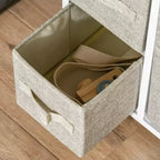 Commode à 7 tiroirs, unité de rangement avec bacs en tissu faciles à tirer et cadre en métal pour chambre à coucher, placards