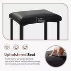 Lot de 2 tabourets de bar à 24 pouces avec repose-pieds, tabourets de bar sans dossier hauteur comptoir avec cadre métallique, sièges rembourrés en cuir PU, tabourets de cuisine modernes