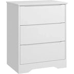 Commode en bois à 3 tiroirs, armoire haute moderne avec rangement profond, grande commode à tiroirs avec plateau large, commode longue de rangement pour chambre à coucher