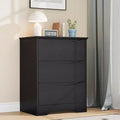 Commode en bois à 3 tiroirs, armoire haute moderne avec rangement profond, grande commode à tiroirs avec plateau large, commode longue de rangement pour chambre à coucher