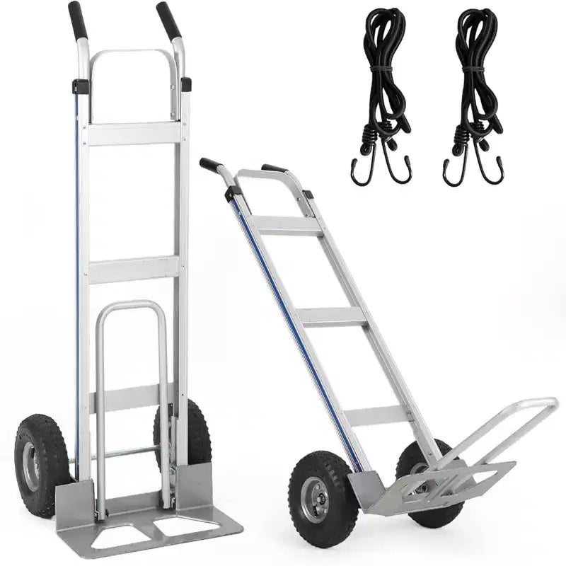 COZONY Aluminum Hand Truck/Stair Climbing Cart, 600 LBS Capacity, Heavy Duty Cart With Extendable Base