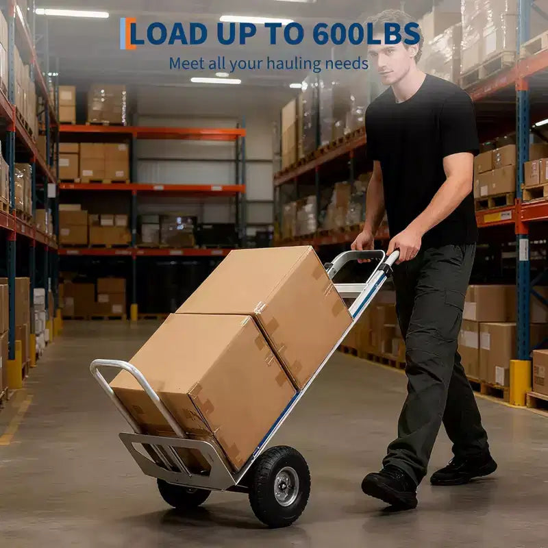 COZONY Diable en aluminium/chariot monte-escalier, capacité de 272 kg, chariot robuste avec base extensible