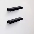 Étagère flottante noire à LED 15,75 po avec support invisible et LED intégrées, parfaite pour la décoration de salle de bain/chambre/cuisine ou pour exposer des livres/plantes