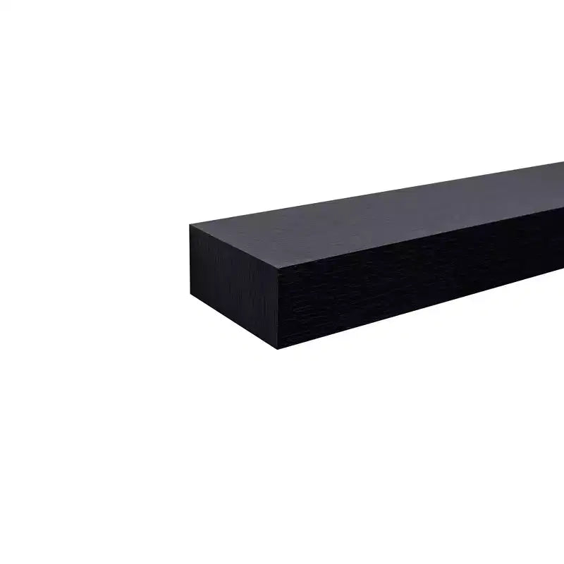 Étagère flottante noire à LED 15,75 po avec support invisible et LED intégrées, parfaite pour la décoration de salle de bain/chambre/cuisine ou pour exposer des livres/plantes