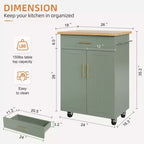 Îlot de cuisine en bois Celebalcony, chariot de cuisine avec un meuble double, un tiroir et un porte-serviettes. Chariot de rangement roulant pour la cuisine, le salon