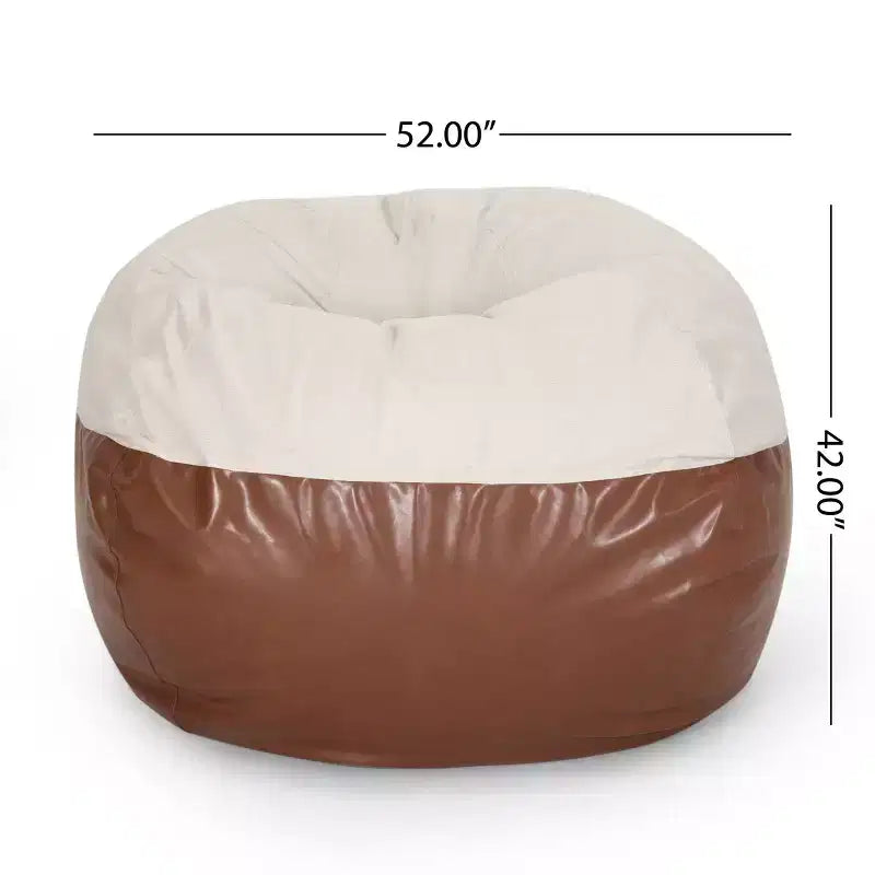 TUYOHW Fauteuil Poire Arrondi 1,5m, Canapé de Sol en Similicuir pour un Nettoyage Facile, Fauteuil Confortable pour Salon et Chambre