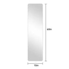 TUYOHW Miroir mural pleine longueur moderne pour chambre, dressing, miroir mural antidéflagrant avec coins arrondis, 150 cm