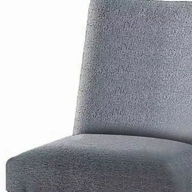 HomeRoots, ensemble de deux chaises de bar de 63,5 cm de hauteur de comptoir, en tissu gris et expresso et bois massif.