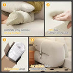 Canapé convertible multifonctionnel MAYEERTY 78,7", 3-en-1, en tissu teddy, garni de mousse, beige