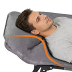 79 Lit de camp pliable portable avec coussin et oreiller, lit de camping pour adultes supportant 227 kg, lit de tente léger pour patio, plage, intérieur, extérieur