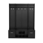 Entryway Hall Tree with Bench and Coat Rack, Featuring 7 Hooks, 2 Large Drawers and Adjustable Shelves, Ideal for Hallways and Living Rooms