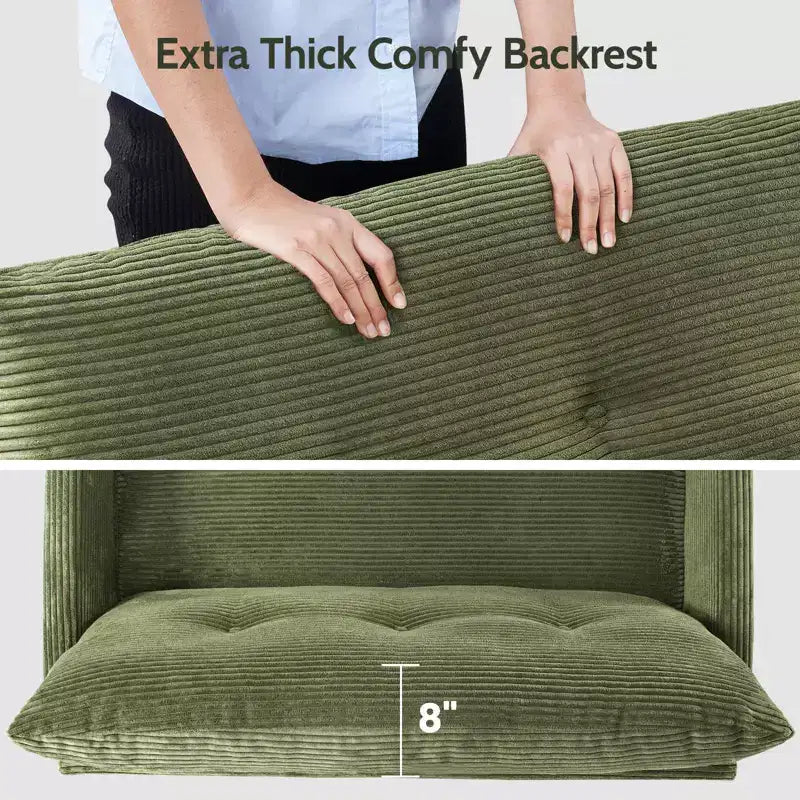 Dyonery Petit canapé deux places, canapé confortable de 127 cm avec coussins épais, canapé deux places sans outils pour chambre, petit canapé deux places pour petits espaces