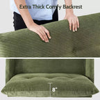 Dyonery Petit canapé deux places, canapé confortable de 127 cm avec coussins épais, canapé deux places sans outils pour chambre, petit canapé deux places pour petits espaces