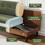 Dyonery Petit canapé deux places, canapé confortable de 127 cm avec coussins épais, canapé deux places sans outils pour chambre, petit canapé deux places pour petits espaces