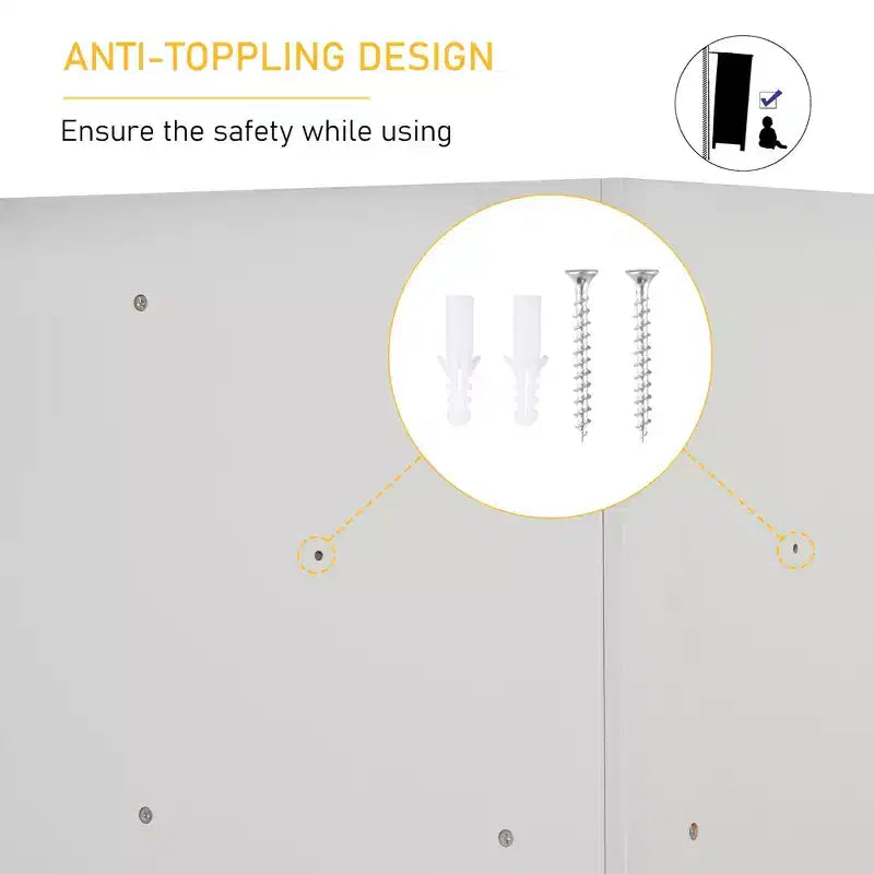 Meuble d'angle pour enfants HOMCOM, Organiseur de rangement pour jouets avec compartiments, Étagère à livres avec trois paniers pour salle de jeux, chambre d'enfant, salon, gris