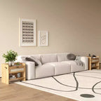 Table de chevet en rotin (lot de 2), avec station de charge USB-C - 1 tiroir et espace de rangement ouvert, table d'appoint bohème