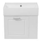 Meuble sous-vasque de salle de bain mural de 21,8 po avec lavabo, meuble de rangement de salle de bain avec tiroirs, meuble-lavabo simple avec étagère réglable