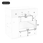 Meuble sous-vasque de salle de bain mural de 21,8 po avec lavabo, meuble de rangement de salle de bain avec tiroirs, meuble-lavabo simple avec étagère réglable