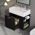 21.8 Wall Bathroom Cabinet with Sink, Bathroom storage Cabinet with Drawers, Single Sink Bathroom Vanity with Adjustable Shelf