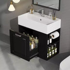 21.8 Wall Bathroom Cabinet with Sink, Bathroom storage Cabinet with Drawers, Single Sink Bathroom Vanity with Adjustable Shelf