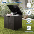 COZONY Coffre de terrasse extérieur 106 litres, en résine robuste et étanche avec couvercle verrouillable pour coussins de patio, fournitures de jardinage, protection de colis