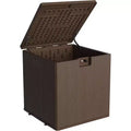 COZONY Coffre de terrasse extérieur 106 litres, en résine robuste et étanche avec couvercle verrouillable pour coussins de patio, fournitures de jardinage, protection de colis